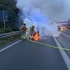 FW Ratingen: PKW-Brand auf der BAB 3