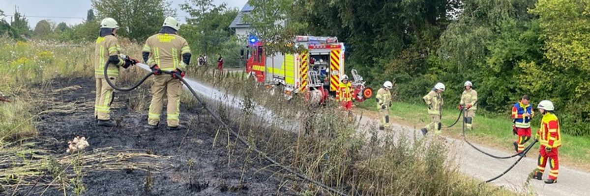 FW Lehrte: Vegetationsbrandbekämpfung: Übung und Ernstfall liegen dicht beieinander