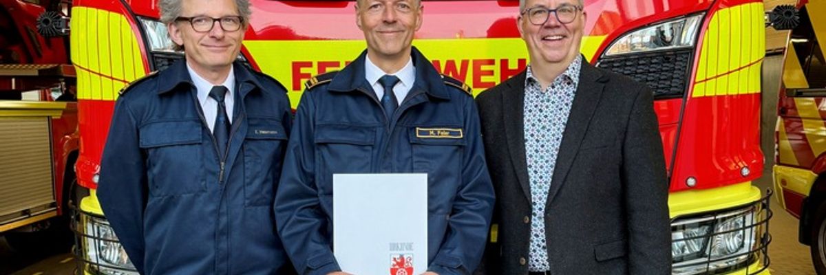 FW Ratingen: Markus Feier zum Branddirektor befördert