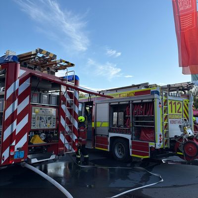 FW Konstanz: Grenzüberschreitende Übung am Bodenseeforum