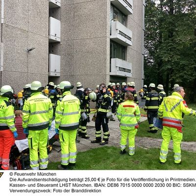 FW-M: Brand in Hochhaus (Solln)
