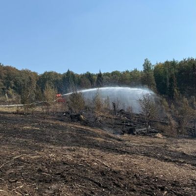 FW Kreis Soest: Waldbrand bei Möhnesee: 130 Einsatzkräfte kämpfen weiter gegen die Flammen