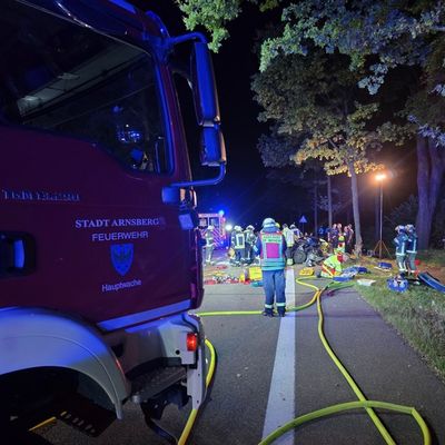 FW-AR: Rettungshubschrauber im Einsatz- Verkehrsunfall in der Nacht zu Samstag