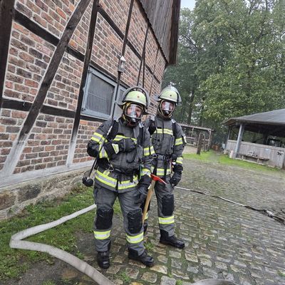 FW-WRN: Löschgruppe Langern übte mit Löschzug aus Selm