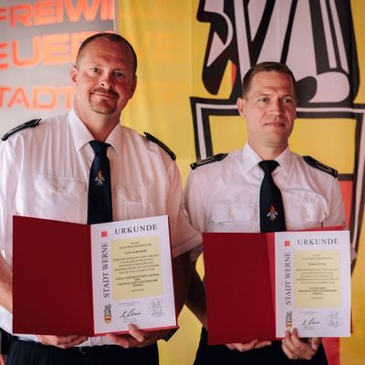 FW-WRN: Ehre für 18 Jahre Engagement - Stadtbrandinspektor Thomas Temmann feierlich verabschiedet