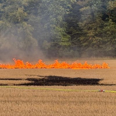 FW-WRN: Freiwillige Feuerwehr Werne übt Vegetationsbrandbekämpfung