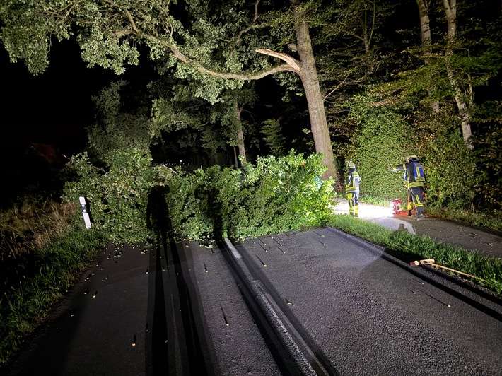FW-Schermbeck: Hindernis auf FahrbAHN