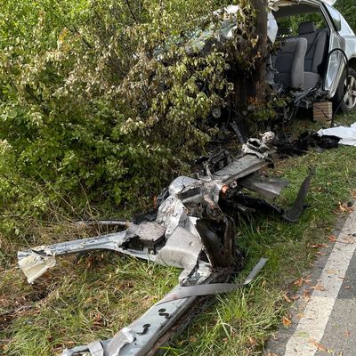 FW Lehrte: PKW-Fahrer überlebt Kollision mit Baum nicht