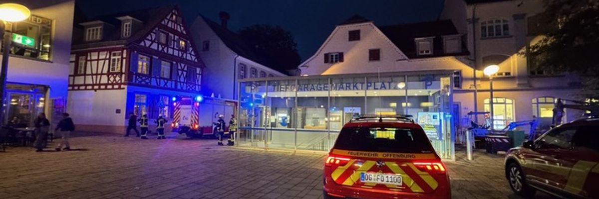 FW-OG: Feueralarm in Tiefgarage am Marktplatz