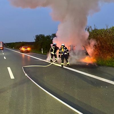 FW-ROW: Mercedes-Benz SUV brennt vollständig aus