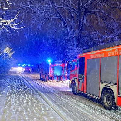 FW Stuttgart: Feuerwehr Stuttgart aufgrund von Schneefall im Einsatz