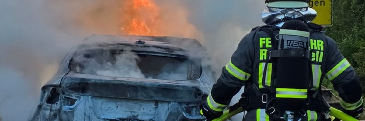 FW-Radolfzell: PKW-Brand auf der B33