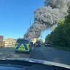 FW Grevenbroich: Erstmeldung Feuerwehr Grevenbroich Brennt Schrottplatz im Industriegebiet-Ost