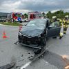 FW Weinheim: Verkehrsunfall auf der Kreisverbindungsstraße bei Weinheim - Zwei Leichtverletzte