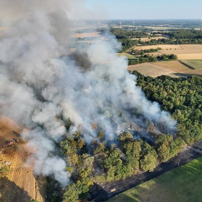 FW Alpen: Überörtliche Hilfe bei Waldbrand in Sonsbeck - Labbeck