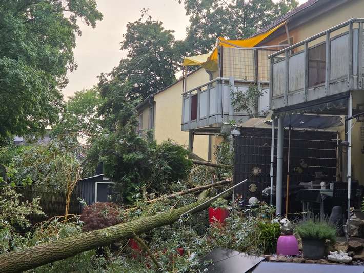 FW Datteln: Gewitterzelle trifft Dattelner Stadtgebiet