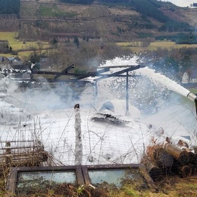 FW-OE: Scheunenbrand in Saalhausen