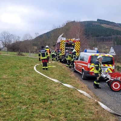 FW-OE: Scheunenbrand in Saalhausen