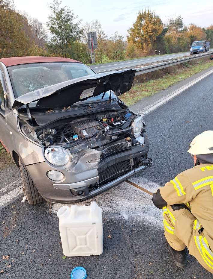 FW-Greven: Verkehrsunfall mit zwei schwerverletzten Personen.