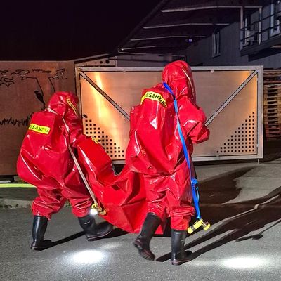 FW Konstanz: Einheitsübergreifende Gefahrstoffübung der Feuerwehr Konstanz