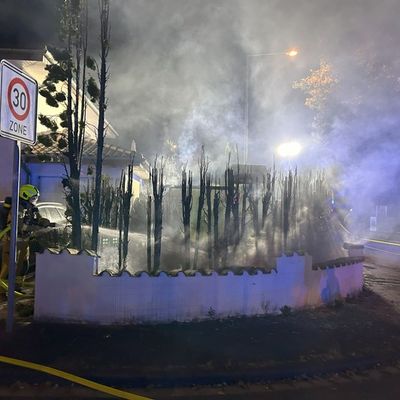 FW Paderborn: Heckenbrand droht auf Wohnhaus und PKW überzugreifen