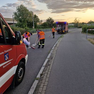 FW Reichenau: PKW verliert auf dem gesamten Gemeindegebiet Betriebsstoffe, Reichenau, 26.06.2025