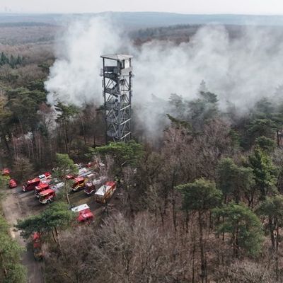 FW-GLA: Feuerwehr Gladbeck nimmt an Waldbrandübung im Waldgebiet Haard teil