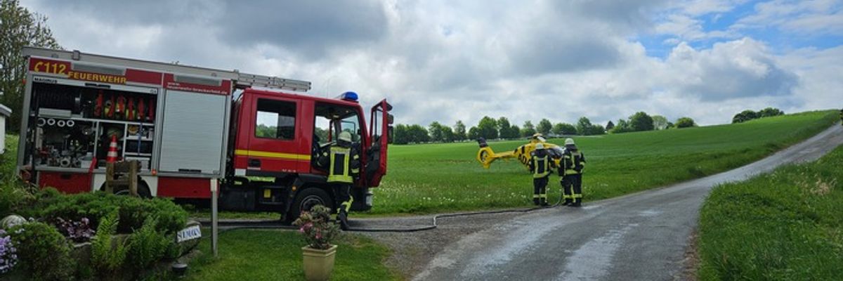 FW-EN: Lande5platzsicherung für Rettungshubschrauber