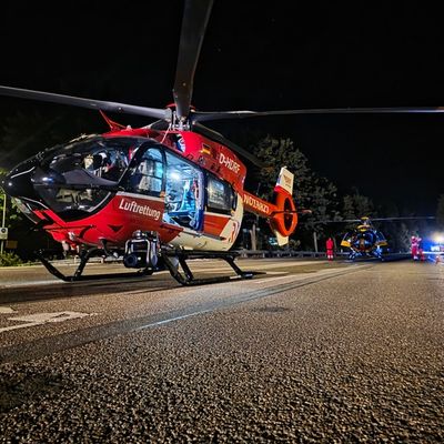 FW-AR: Rettungshubschrauber im Einsatz- Verkehrsunfall in der Nacht zu Samstag