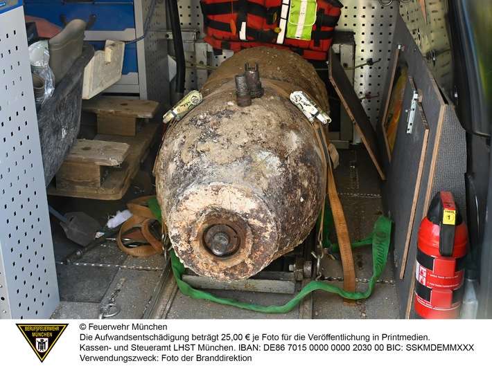 FW-M: Fliegerbombe erfolgreich entschärft (Moosach)