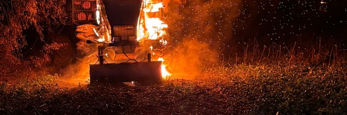 FW-Schermbeck: Traktorbrand