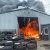 FW-BOT: Lagerhalle brannte in voller Ausdehnung