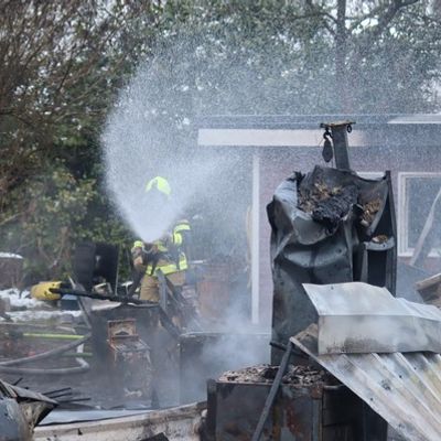 FW-SE: Vollbrand eines Werkstattgebäudes
