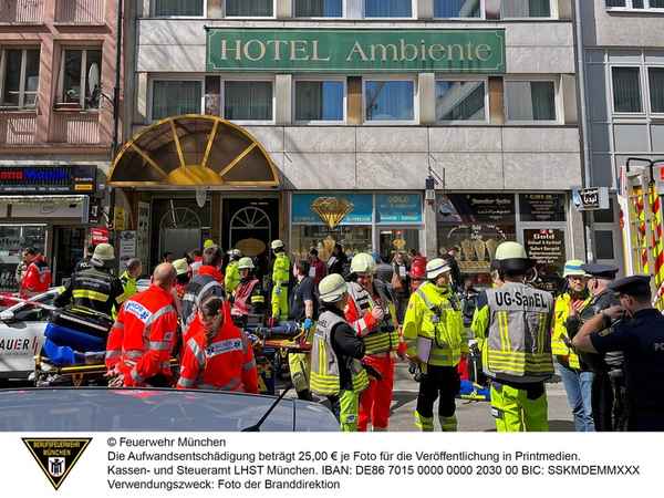 FW-M: Unbekannter Reizstoff im Gebäude sorgt für Großeinsatz (Ludwigsvorstadt)