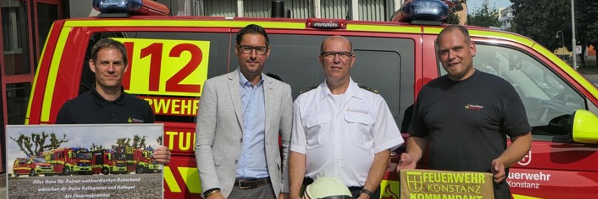 FW Konstanz: Letzter Arbeitstag für Feuerwehrkommandant Bernd Roth