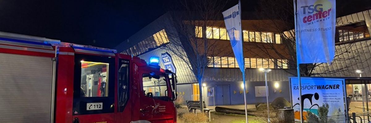 FW Weinheim: Brandmeldeanlage im Weinheimer Sportzentrum
