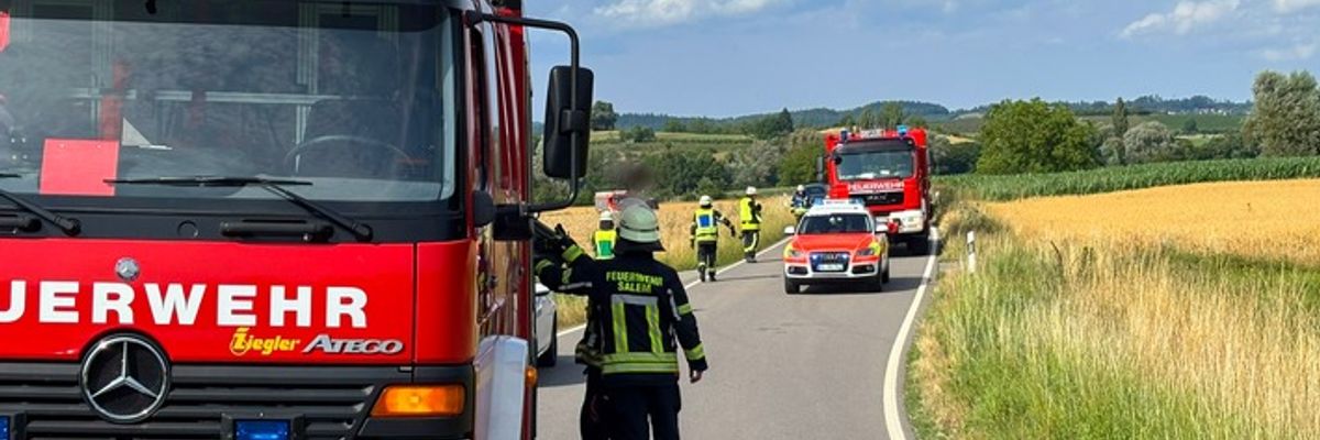 KFV Bodenseekreis: Verkehrsunfall bei Grasbeuren: Zwei Verletzte bei Frontalkollision