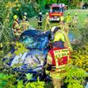 FW-OLL: Realistische Verkehrsunfallübung der Feuerwehren Sage und Huntlosen