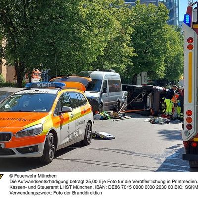 FW-M: Medizinischer Notfall führt zu Verkehrsunfall (Bogenhausen)