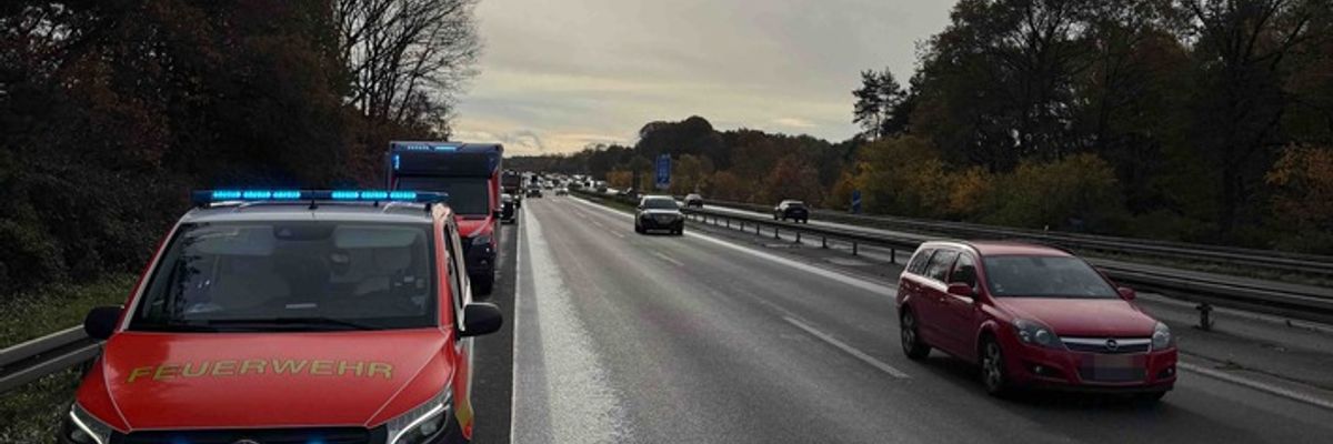 FW Hünxe: Verkehrsunfall auf der BAB 3 - eine verletzte Person