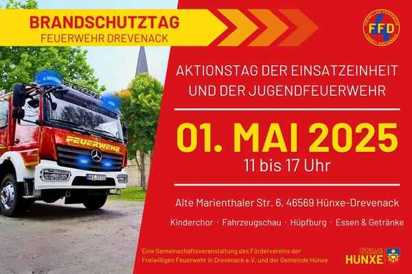 FW Hünxe: Brandschutztag der Einheit Drevenack am 1. Mai 2025