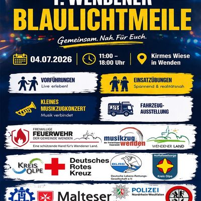 FW Wenden: 1. Presseinforamtion "1. Wendender Blaulichtmeile"