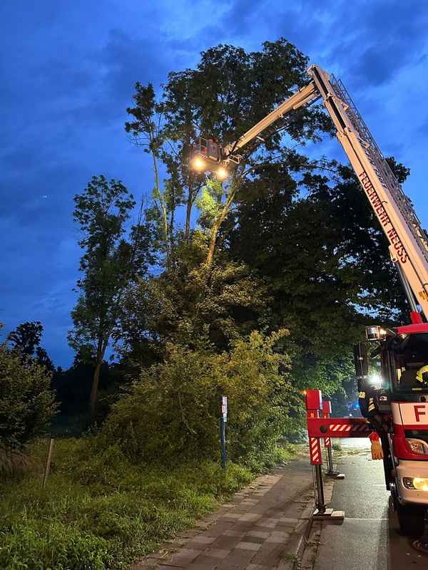 FW-NE: Zwei Unwettereinsätze in Neuss | Unwetter verschont Stadtgebiet weitgehend