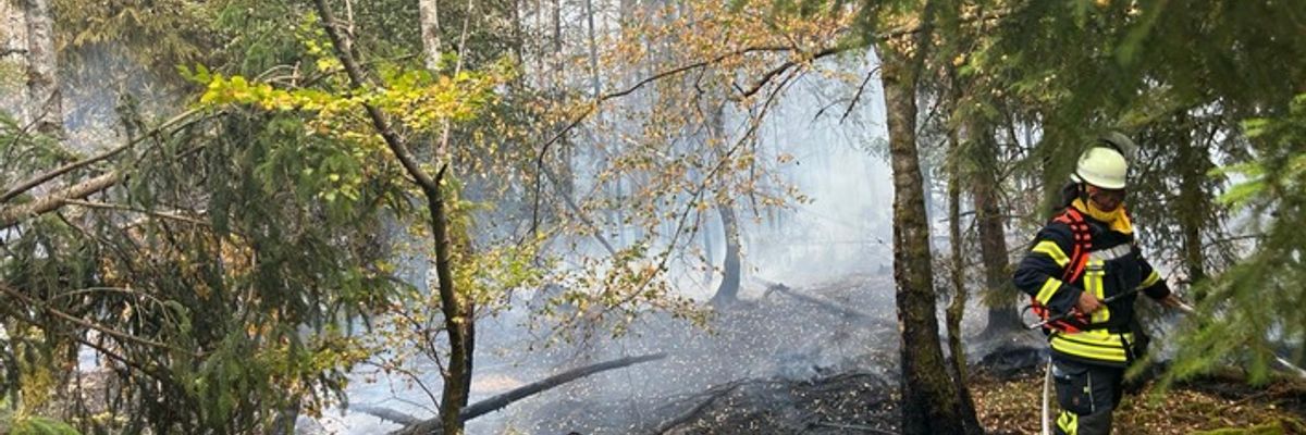 FW Rheingau-Taunus: Erstmeldung: Waldbrand zwischen Bad Schwalbach-Hettenhain und Taunusstein-Seitzenhahn - rund 150 Einsatzkräfte im Einsatz