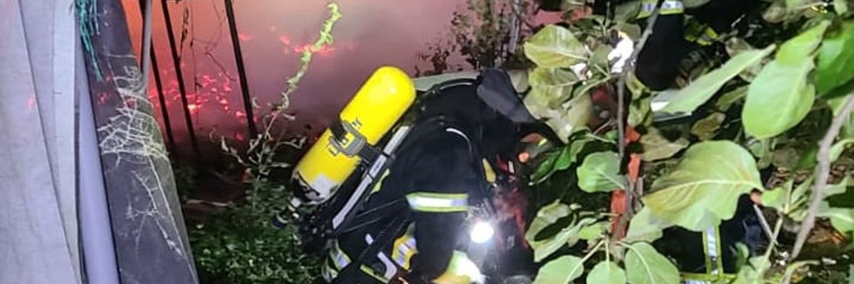 FW-Schermbeck: Brand Gartenlaube