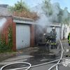 FFW Schwalmtal: Garagenbrand in Schwalmtal-Amern - Feuerwehr verhindert Brandausbreitung