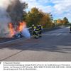FW-M: Sportwagen auf Autobahn in Flammen (Langwied)