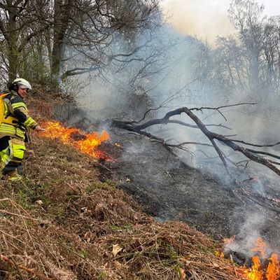FW-EN: Am Nacken war ein erweiterter Löschzug im Einsatz.