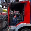 FW Datteln: Drehleiter brennt in der Fahrzeughalle