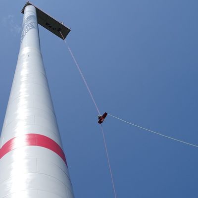 KFV-CW: Medizinischer Notfall in 170 Metern Höhe / Rettung an Windkraftanlage